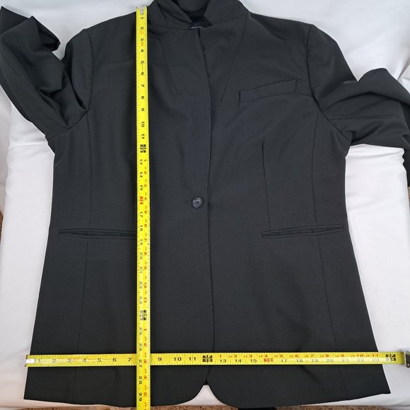 Land's End Black Single Button Closure Wool Blend  Blazer Size 18 Tall - Picture 13 of 15